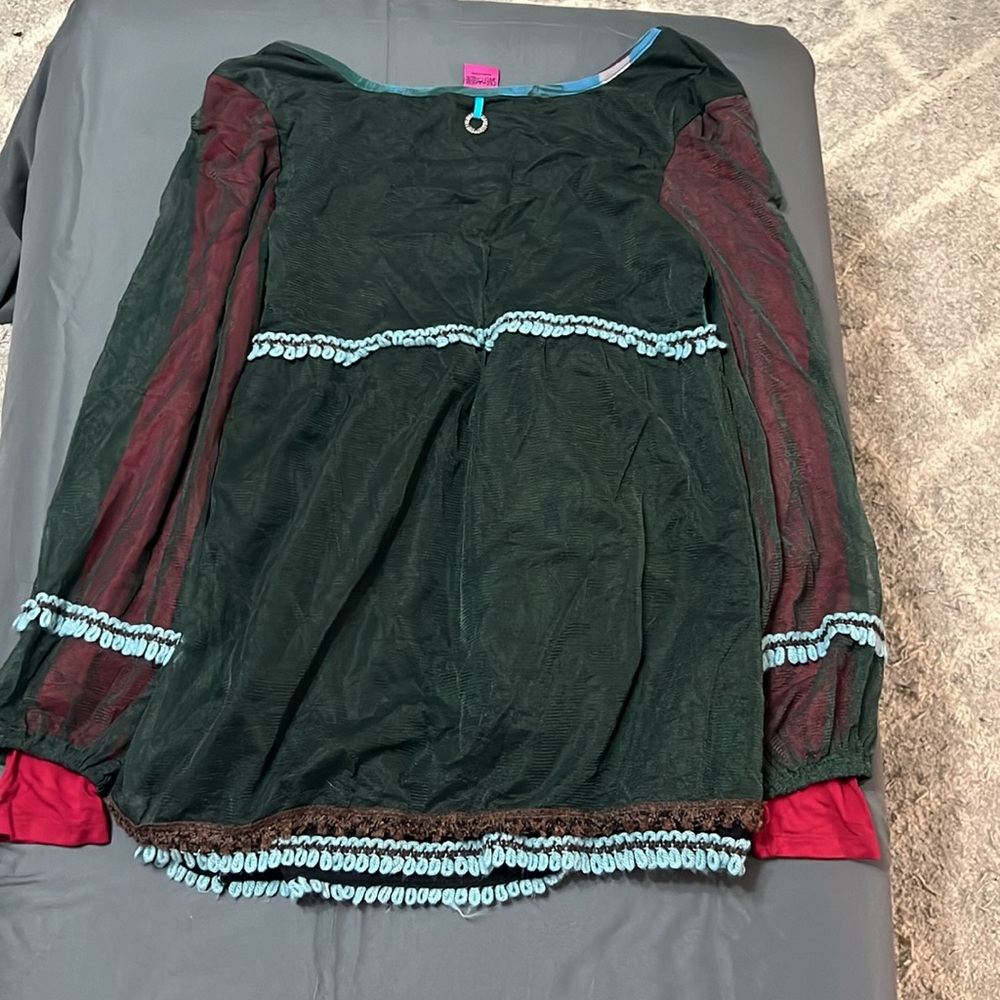 Save The Queen Colorful Patchwork Long Sleeve Top - image 5